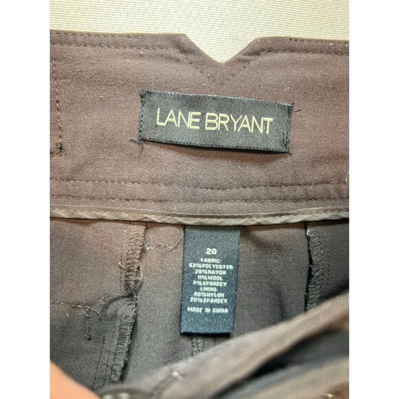 Lane Bryant Women's Capri Pants Flat Front Stretch Size 20 Dark Tan Casual - Picture 3 of 9